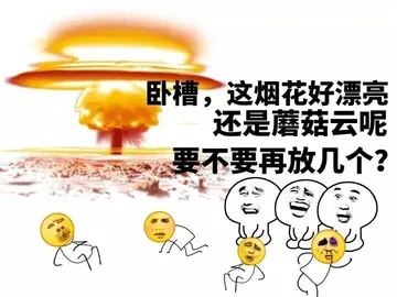 卧槽，这烟花好漂亮，还是蘑菇云呢